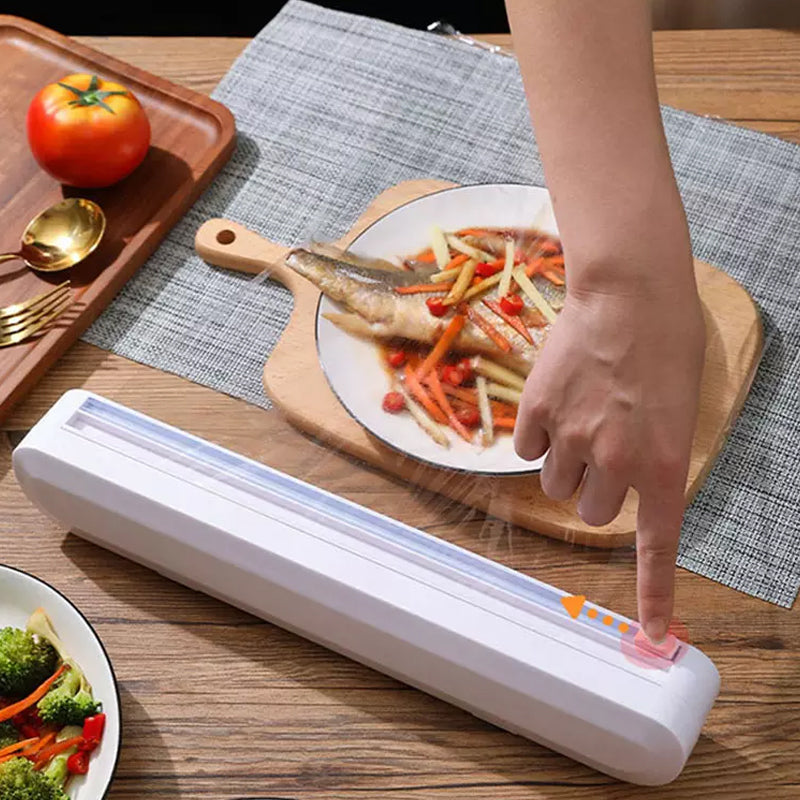 Plastic Wrap Dispenser With Cutter