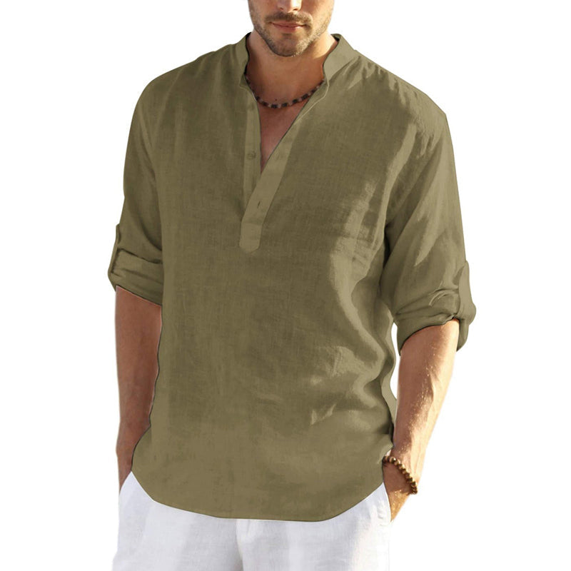 Men's Cotton Linen Hippie Casual T-Shirt