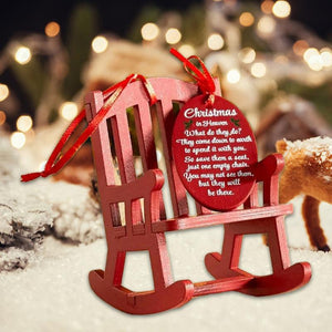 Christmas Wooden Craft Small Rocking Chair Ornament