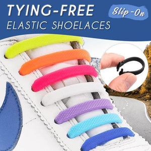 Tying-Free Elastic Shoelaces (Random Colour, 3 Packs)