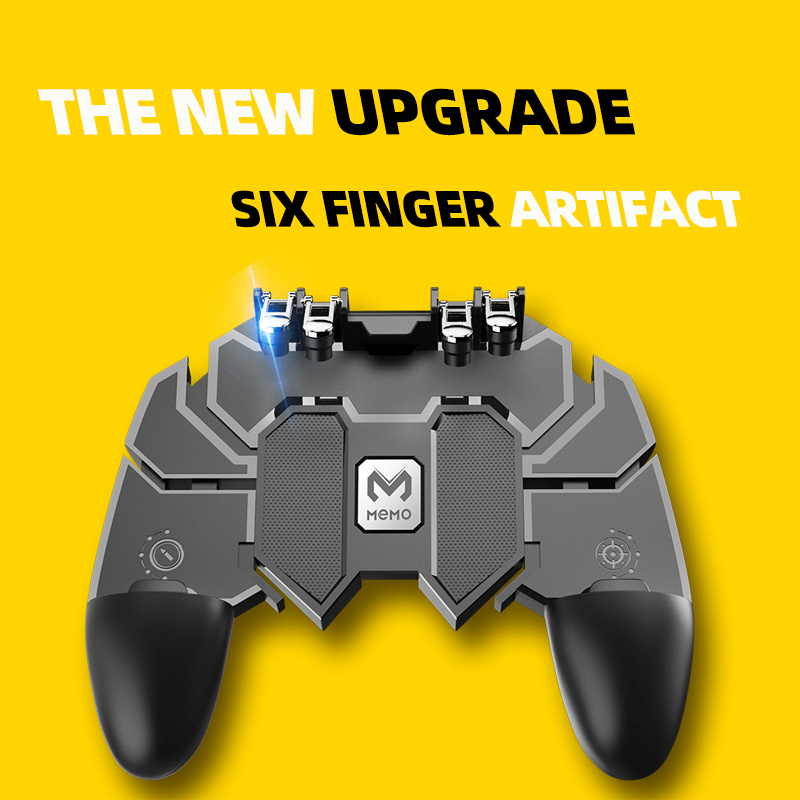 6 Fingers Grip Gamepad PUBG Trigger Controller