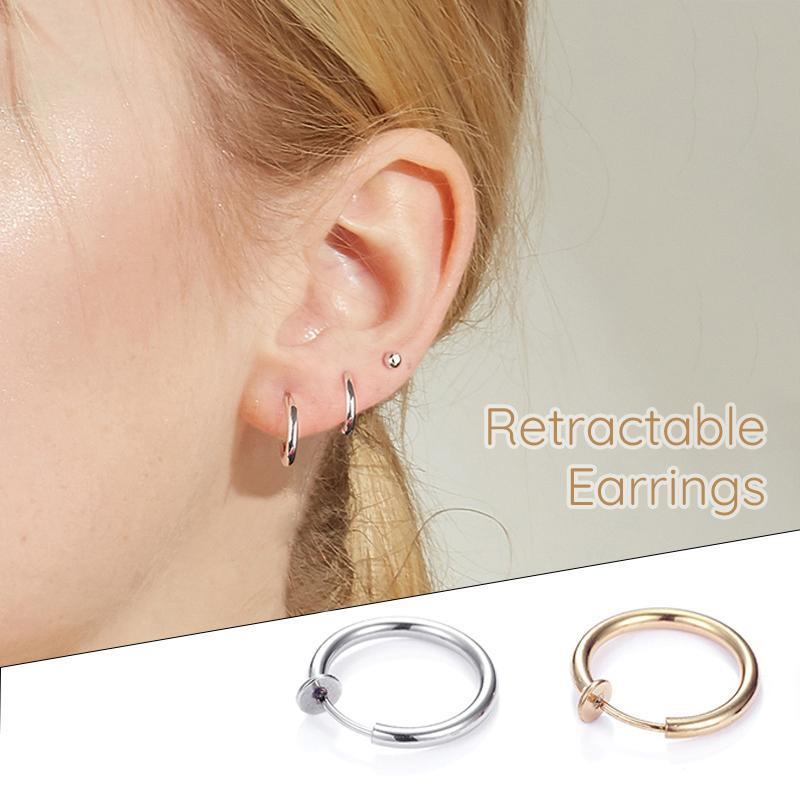 Retractable Earrings - No need piercing