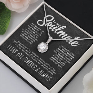 To My Soulmate Sparkling Round Created Necklace  - 🔥🔥A Limited Time With The Lowest Discount