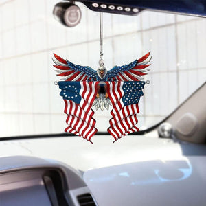 American Flag Car Mirror Decorative Pendant