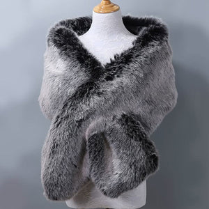 Fake Fur Big Shawl Cloak Scarf