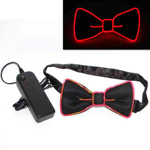 Light Up LED Suspenders Bow Tie