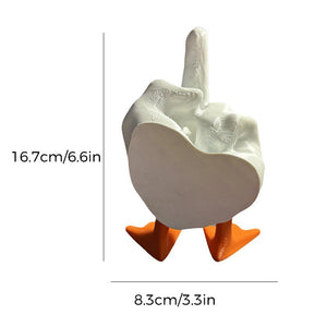 Middle Finger Duck Resin Ornament