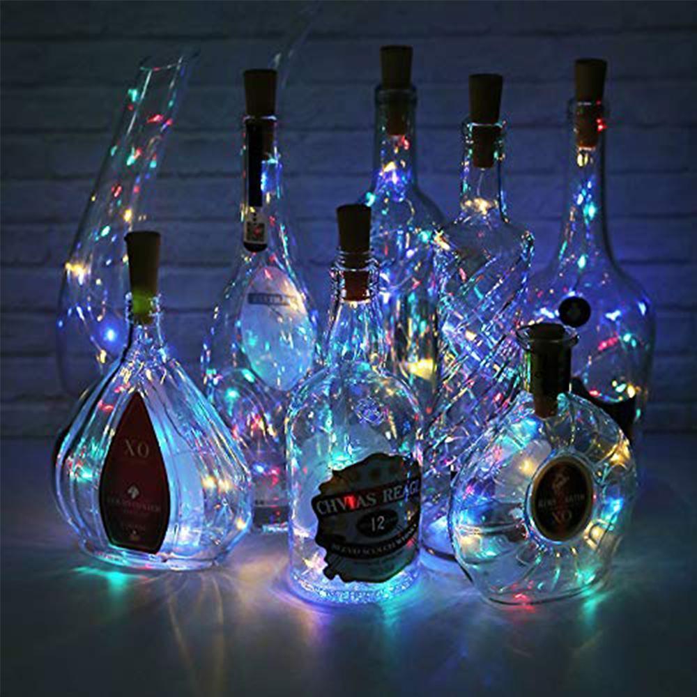 LED Wine Bottle Lights Cork Night Light DIY Decor Lift - 5/10PCS