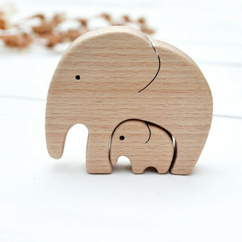 Mother's Day Gift - Creative Wooden Elephant Ornament