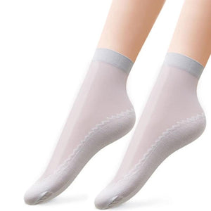 Silky Anti-Slip Cotton Socks (5 pairs)