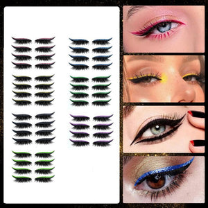 Reusable Eyeliner And Eyelash Stickers (4 Pairs)