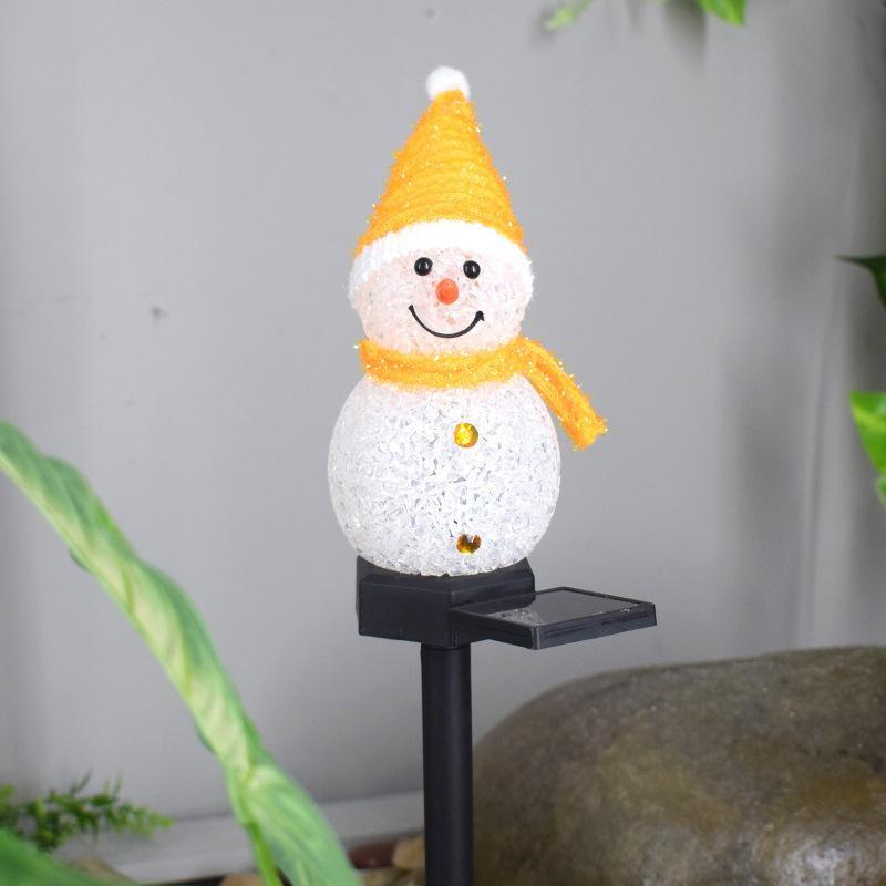 Super Cute Waterproof Solar Snowman Lamp