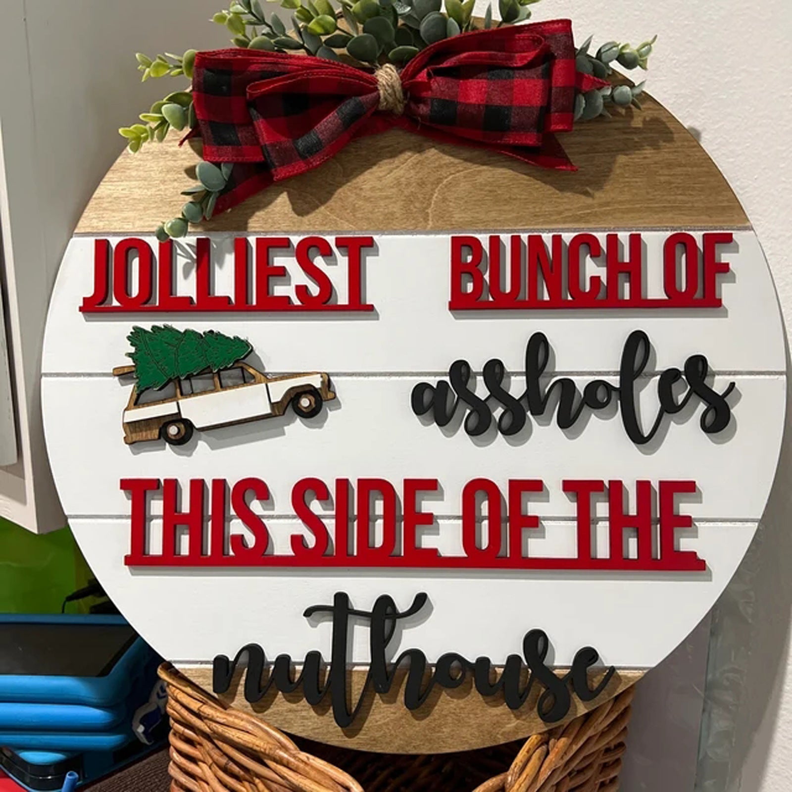 Funny Christmas Vacation Theme Door Hanger
