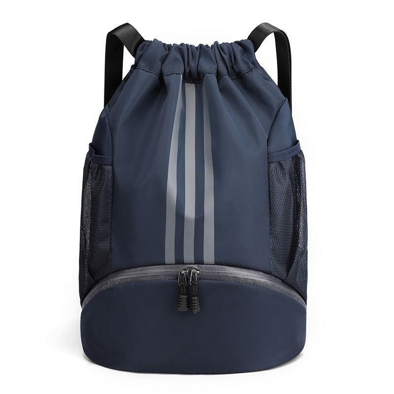 Large Nylon Drawstring Pocket Backpack