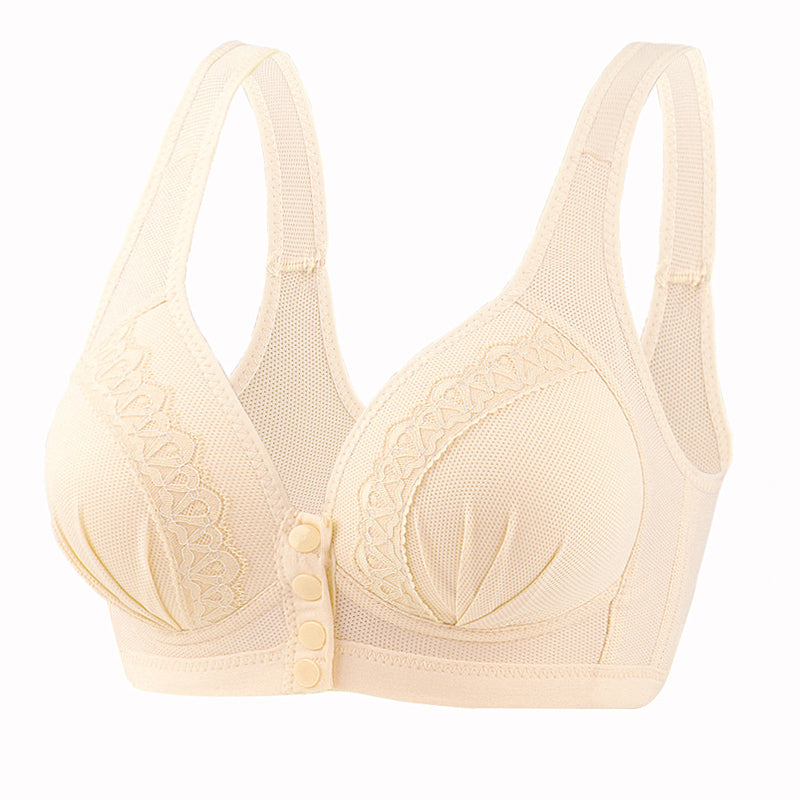 Front Button Breathable Skin-Friendly Bra
