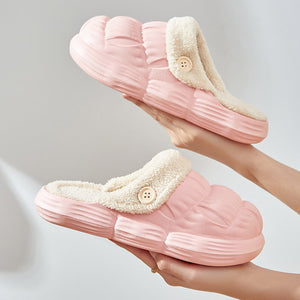 Autumn Winter Warm Removable Cotton Slippers